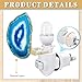 Hortsun Stone Nightlight Plug into Wall Christmas Agate Night Light Agate Slice Light Crystal with Switch Home Decor Hallway Lights, Nightlight for Toilet Kitchen Bedroom(Blue)