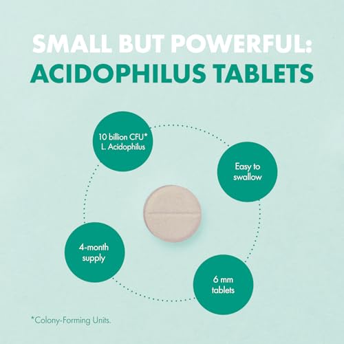 Probiotics for Gut Health – Acidophilus - 10 Billion CFU, 120 Tablets (4 Month Supply) – Gut Health & Digestion Support - High Strength Probiotics for Men & Women - Vegan & Non-GMO - Image 5