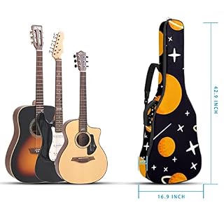 Étui de protection rembourré pour guitare classique acoustique Motif fusée spatiale et étoiles, Multicolore 03., 42.9×16… - Les Beatles, Paul McCartney, John Lennon, RIngo Starr, George Harrison Étui de protection rembourré pour guitare classique acoustique Motif fusée spatiale et étoiles, Multicolore 03., 42.9x16… – Image 5