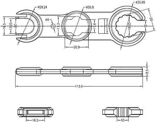 Slocable Handy Spanner for Disconnection of Female and Male,Tighten The Cap for PV Connector