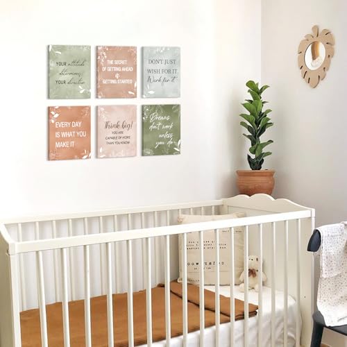 Image of CHDITB Motivational Canvas Wall Art, Inspirational Quotes Wall Decor, Boho Botanical Artwork Uplifting Aesthetic Framed Posters, Positive Affirmation Prints For Office Bedroom Living Room Decor 8 inchX10 inch