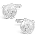 Gemelli in argento sterling, a forma di pallone da calcio, regalo da uomo
