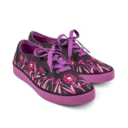Image of Hot Chocolate Design All-Day Women's Lace-Up Sneakers | Canvas Upper, Cushioned Footbed with Arch Support, Flexible Rubber Outsole, Vegan Construction, Casual Everyday Sneakers