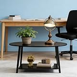 ✩🕒 [Robuste et Durable] ―♥ {LANTUS} : La table de salon est fabriquée à partir de planches et de pieds en bois massif épais pour une stabilité à long terme. Dotée d'une surface résistante aux rayures et à l'eau, cette table basse en bois est facile à nettoyer et conservera un aspect poli.