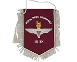 Fabriqué au Royaume-Uni Fanion d\'infanterie aéroportée du 3e bataillon du régiment de parachute (Paras) avec un insigne et un insigne