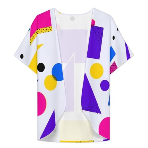 2025 Women's Girls Elegant Cardigans Open-Front Short Sleeve Cardigans Kimono Tops3