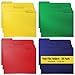 Heavyweight Poly File Folders, 1/3 Cut, Top Tab, 24 Per Box, by Better Office Products, Letter Size, Assorted Colors-Red, Blue, Yellow Green, 24 per Box