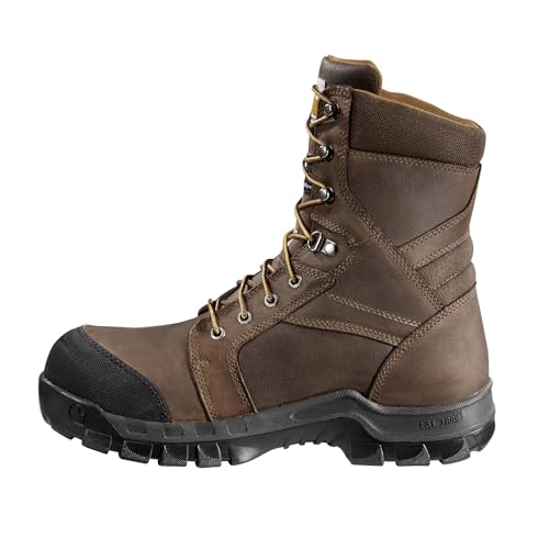 Image of Carhartt Men's CSA 8 inch Rugged Flex Waterproof Insulated Puncture Resistant Composite Toe Work Boot