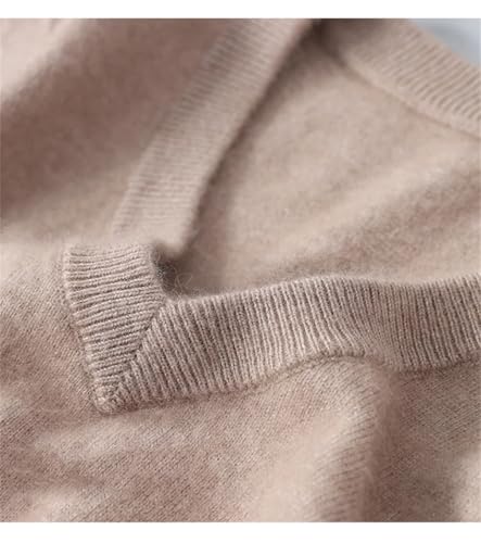 Men's Wool V-Neck Waistcoat Winter Sleeveless Pullover Vest Solid Color Layering Sweater Vest Tops3