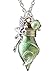 Cadena para mujer con amuleto de la suerte de frasco con polvo de hada de luz, brilla en la oscuridad, color verde de Katharina Fairytale