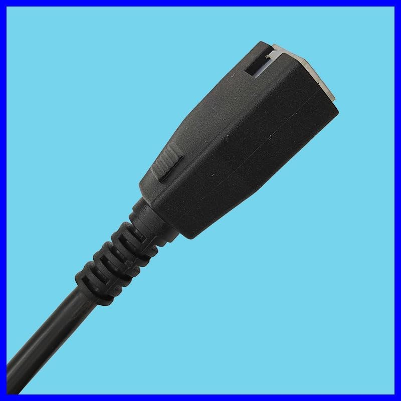 Close-up view of the female 6-pin connector of the extension cable, showing the pin configuration.