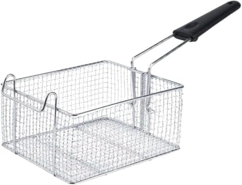 Vinebeautifulフライヤーバスケット ステンレス製フライバスケット フライネット 揚げ物ネット 揚げ物スキマー 業務用フライドポテト用揚げ物バスケット ステンレス製 家庭用・キッチン・業務用 フライヤー用水切りかご フライドポテトやチキンなどに適