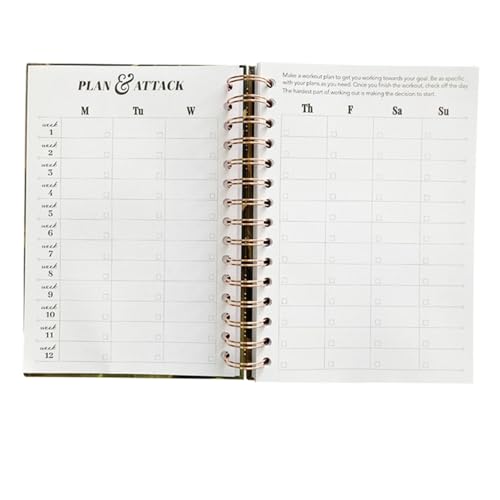 Agenda fitness quotidien rose EXCEART carnet de planification simple