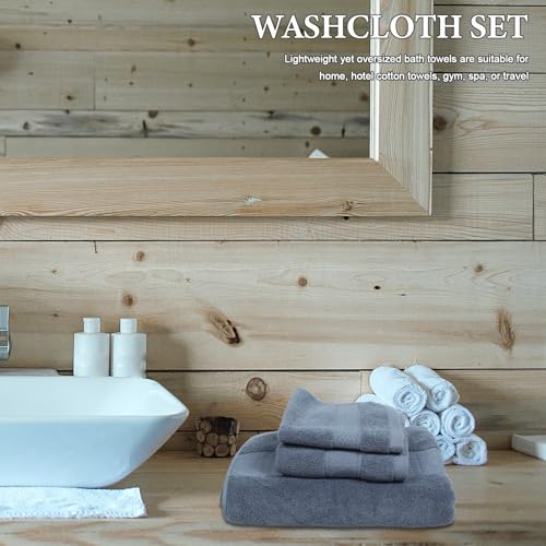 Serviettes de bain absorbantes grand format bleu marine en coton