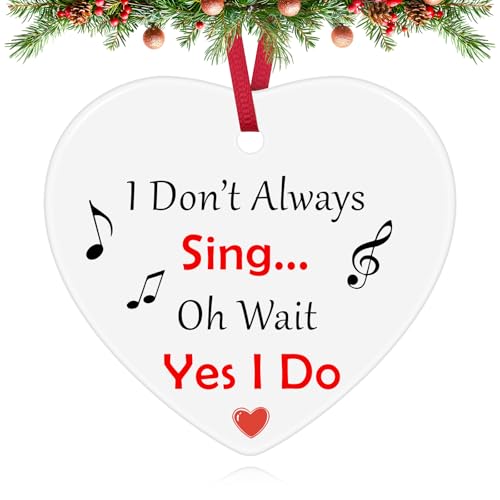 Elegant Ceramic Singer Ornament