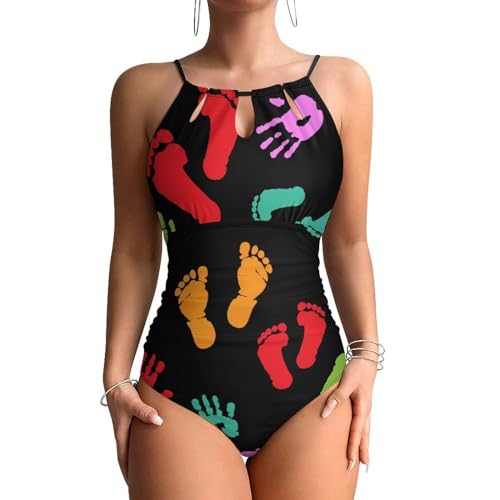 Maillots de bain une pièce femme swimsuit monokini beachwear coloré
