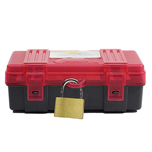 Plano 50-Count Handgun Ammo Box, Dark Gray, Lockable Ammunition Storage, Small Plastic Ammo Box With Dependable Closures And Deep Individual Slots For .357 & .38 #TOP3