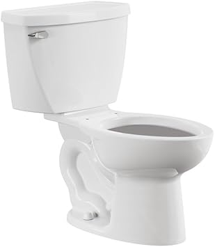 American Standard 2462016.020 Cadet Two-Piece Pressure Assist with 12-in Rough-In Toilet, Elongated Front, 1.6 GPF
