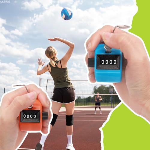 10 Pieces Handheld Tally Counter 4 Digit Mechanical Clicker Counter Multicolour Handheld Counter Clicker Plastic Pitch Counter for Counting School Golf Coaching Sports Knitting Events (10 PCS) - Thumbnail 5