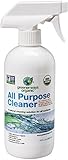 Greenerways Organic All-Purpose Cleaner, Natural, USDA Organic, Non-GMO, Best Household Multi Surface Spray Cleaner for Home, Glass, Kitchen, Bathroom, Shower, Window, Streak Free, Child Safe - 16oz