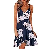 sommer dressursattel esprit ds ❤ Ärmel V-Ausschnitt Faltenrock Casual Belt Mittellanges Top-Kleid Abschlussballkleid Damen Pocket Packing Kleid Abendkleid Partykleid Lace Club Kurzes schmales Abendkleid Cocktail Sommer Kurzarm-Knopf Knopfleiste Polka Dot Short Beach Freizeitrock Freizeit-T-Shirt