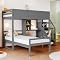 Lit Superposé Enfant 90x200 Cm – Lit Mezzanine Cabane Avec Tiroirs Et Échelle Rangement, Bois Massif Naturel