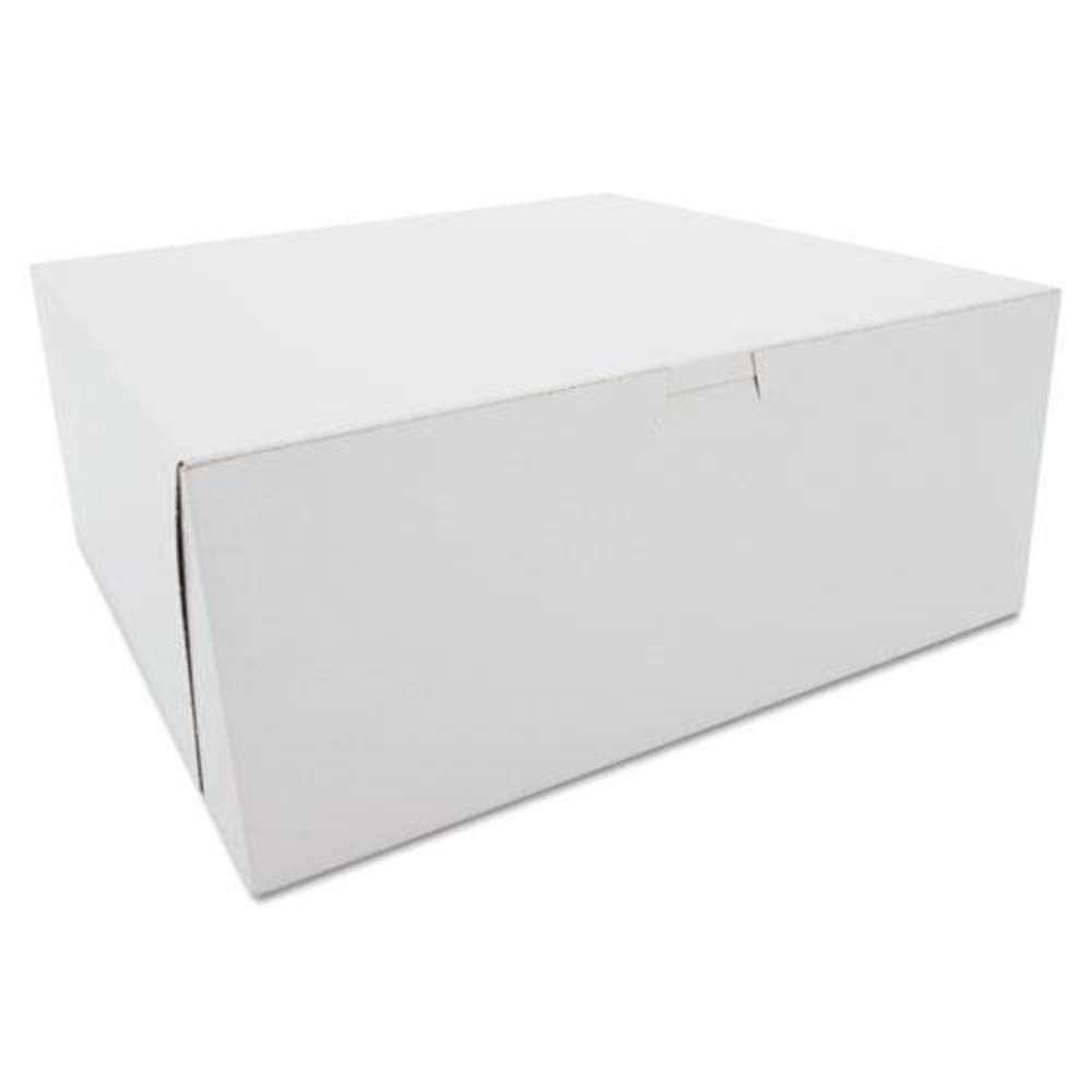 SCT White One-Piece Non-Window Bakery Boxes, 12 x 12 x 5, White, Paper, 100/Carton