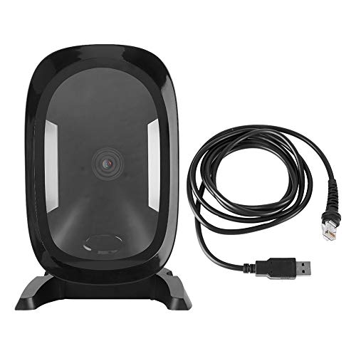 Escáner de código de barras cableado, 2D Id Qr Inducción automática Handhold Quick Laser Bar Code Scanner con receptor USB, Plug and Play,para supermercado, ropa de catering, farmacia