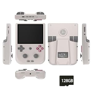 RG405V Retro Acrade Handheld Game Console, 4-inch 4+128G with 128G TF Card Android 12 Portable Video Gaming Console for Kids Adults, Support 5G WiFi Bluetooth – Grey