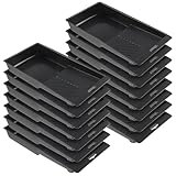 CHUIFAI 15 Stück Kunststoff Farbwanne Schwarz, 30 x 15,5 cm Lackierwanne Groß, Lackschale Kunststoff Farbschale für Wandfarbe, Malerzubehör