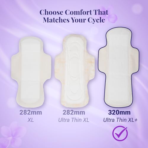 Image of NIINE Dry Comfort Ultra Thin XL+ Sanitary Napkins for Heavy Flow (Pack of 8) 48 Pads with Free Biodegradable disposable bags