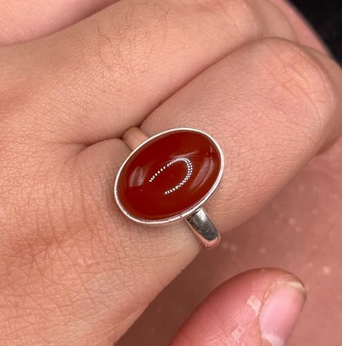 Carnelian Ring, Oval Dainty Ring, Split Band Ring, Anniversary Gifts, Handmade Gemstone Ring, Trending Jewelry, Bohemian Ring, Vintage Style, Wedding Gift Ring, Mermaids Gift For Her/Him image 5