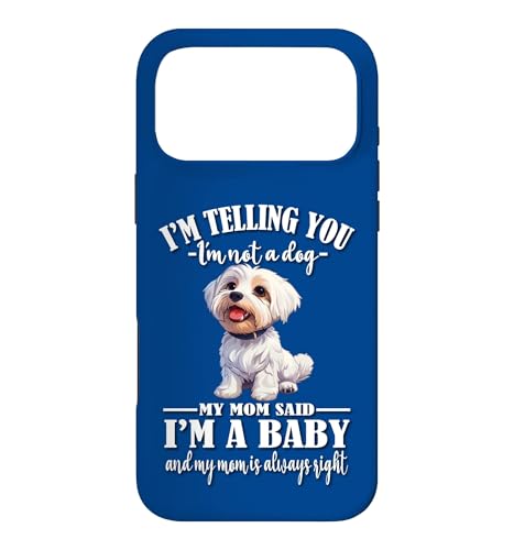 Womens Girls Cute Funny Mom Says I'm A Baby Maltese Lover �X�}�z�P�[�X iPhone 17 Pro Max �p