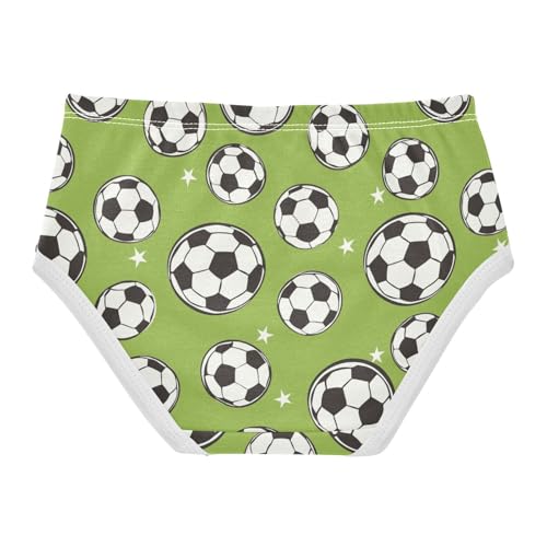 Wusikd Black White Soccer Girls' Underwear Cotton Balls Girls Briefs Soft Toddler Underwear 2T2