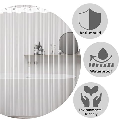 Rideau de douche lavable pour éviter les moisissures dans le bain