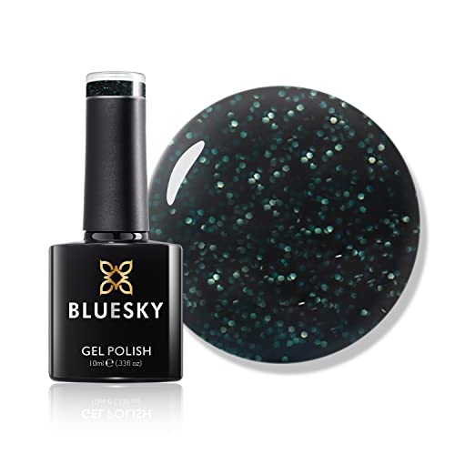 Bluesky Wise Gel Nail Polish 10 ml, Green Glitter