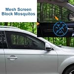 2 Pack Car Window Screen, UV Sunshade Mesh Cover for Privacy & Ventilation
