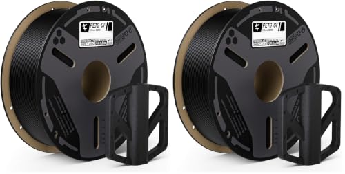 Image of ELEGOO Glass Fiber PETG Filament 1.75mm Black 1KG, PETG-GF 3D Printing Filament High Stiffness, Electrical Insulation and Weather Resistant 1KG(2.2lbs) Spool Fits for Most FDM 3D Printers (Pack of 2)