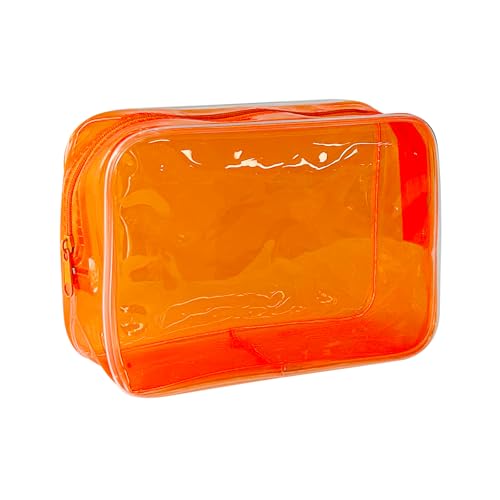 TotePrint Transparente PVC-Kulturbeutel in 1 leuchtenden Farben,...