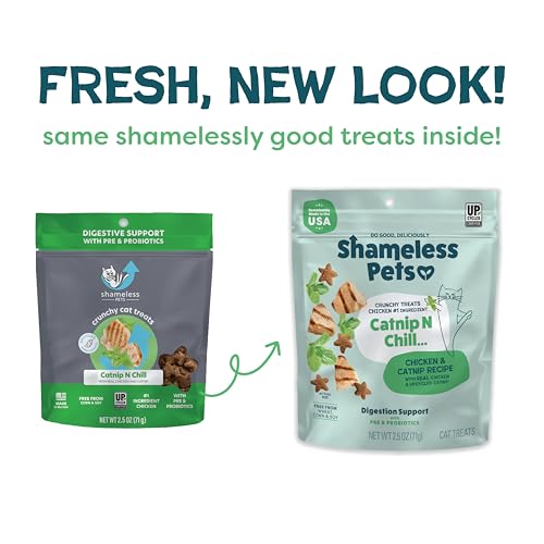 Shameless Pets Digestive Health Catnip Chicken Crunchy Cat Treats