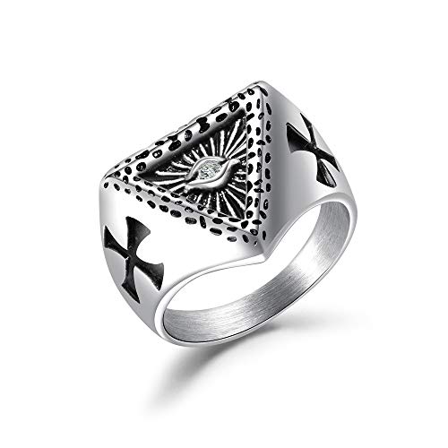 Bague acier titane inoxydable homme qui ne ternit pas style rétro