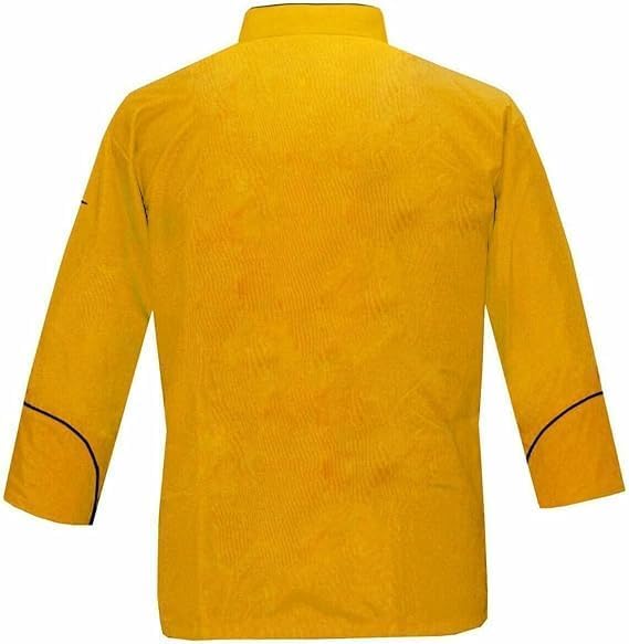 BUDGETTHEMES Men's Multi Color Chef Jacket/Light Weight Chef Coat With Contrast Black Piping