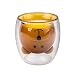 Produktbild Volwco Süße doppelwandige Kaffeetassen, doppelwandige Thermo-Isolierung, Glas-Kaffeebecher, klare Teetasse zum Trinken  (8,45 Oz, 250 ml) Brown Bear