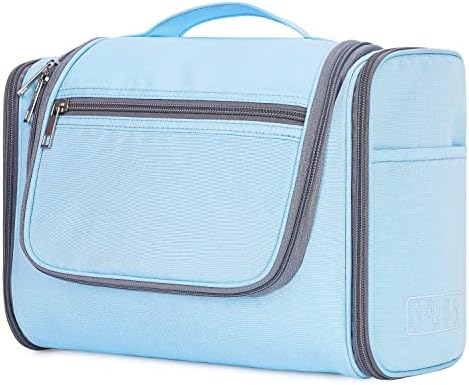 WANDF Extra Large Hanging Toiletry Bag Travel Cosmetic Organizer Shower Bathroom Bag for Men Women Water-Resistant (Denim Purple)