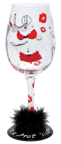 Lolita Glassware Hot Mama Wine Glass , 15-ounces, Multi-color