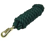 Intrepid International Lead Rope Cotton with Brass Plated Bull Nose Snap Heavy Duty 10 ft (Green)