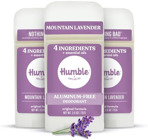 Humble Aluminum-Free Deodorant, Mountain Lavender - 3 Pack