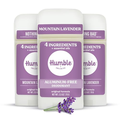 Humble Aluminum-Free Deodorant, Mountain Lavender - 3 Pack