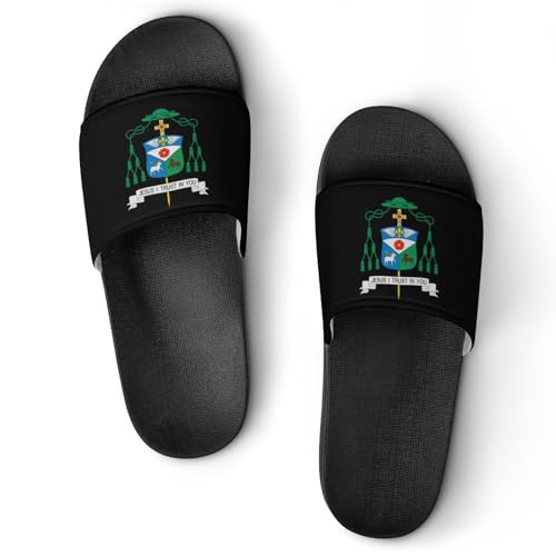 David Gerard O’Connell Coat of Arms Non Slip Slides Sandals for Women Men Quick Drying Shower Shoes for Bathroom Pool Beach