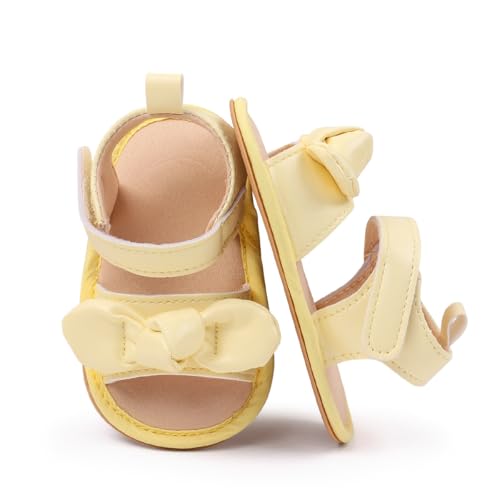 Toddler Baby Girls Sandals Infant Premium Rubber Sole Open-Toe Bowknot Non-Slip Shoes Girl Soft First Walkers Shoes2